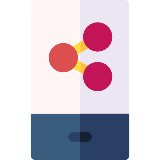 Share smartphone sharing content icon