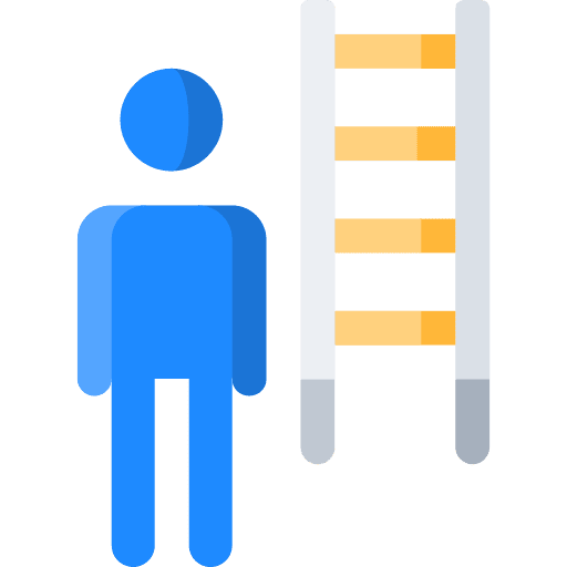 Ladder development achievement ladder icon