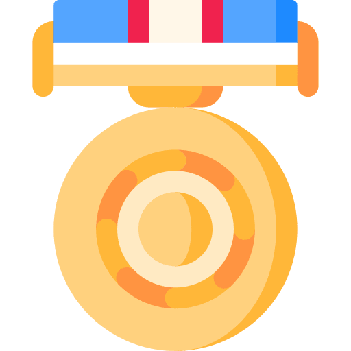 Medal award qualifications champion icon