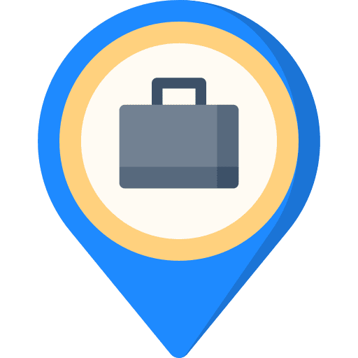 Placeholder briefcase human resources maps and location icon