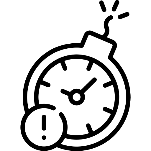 Deadline stopwatch clock time and date icon