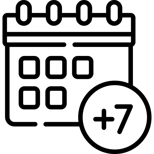 Next week time and date date administration icon