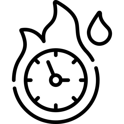 Clock offer clock burning icon