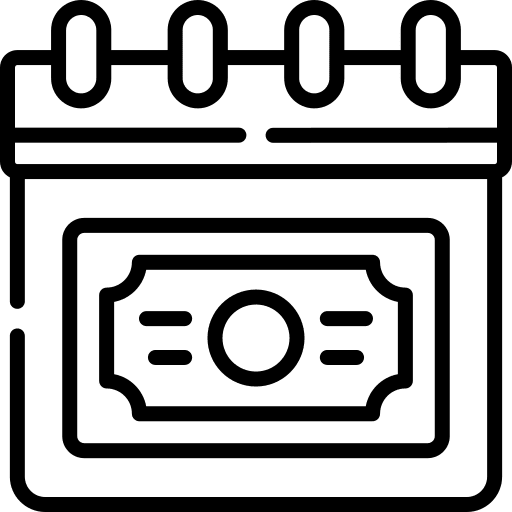 Payday date banking installment plan icon