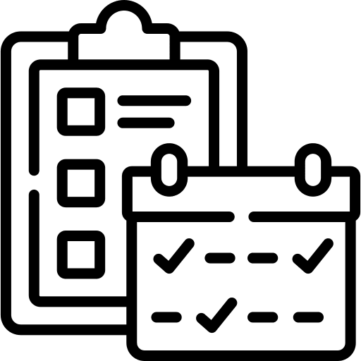 Schedule tasks date planning icon