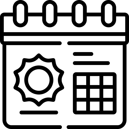 Summer organization calendar event icon