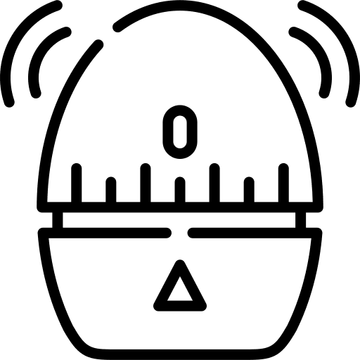 Timer kitchenware cooking time and date icon