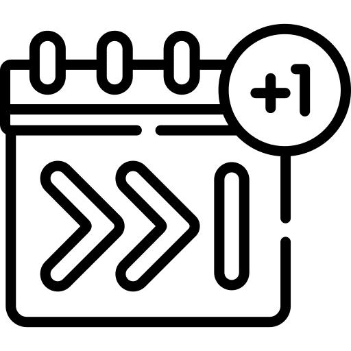 Tomorrow plus forward estimate icon