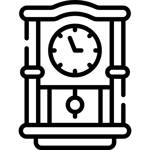 Wall clock decoration hour ornament icon