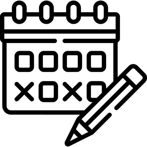 Organize date document schedule icon