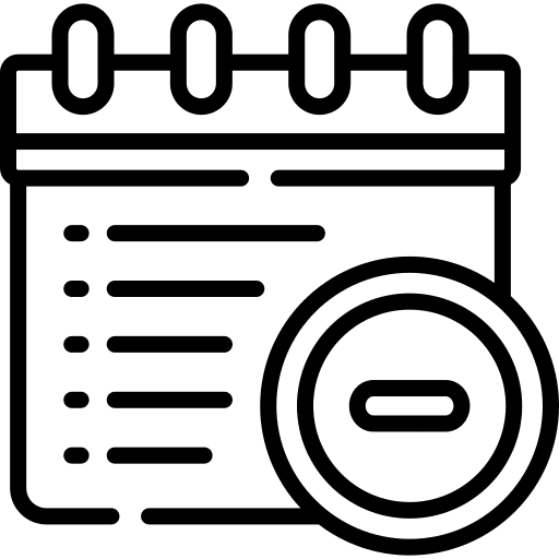 Remove delete time and date calendar icon
