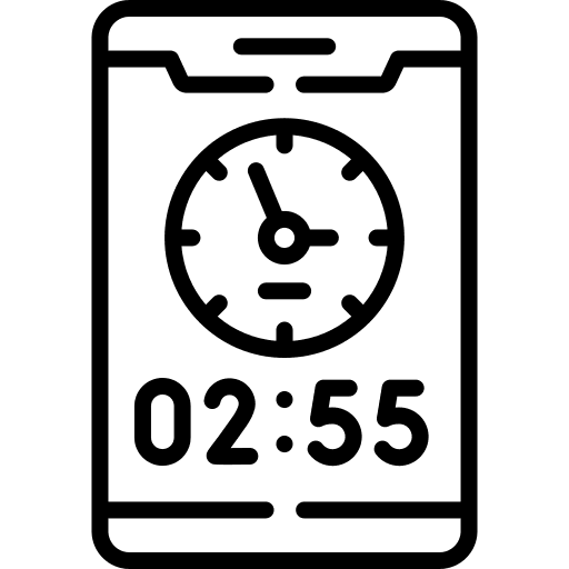 Smartphone clock alarm smartphone icon