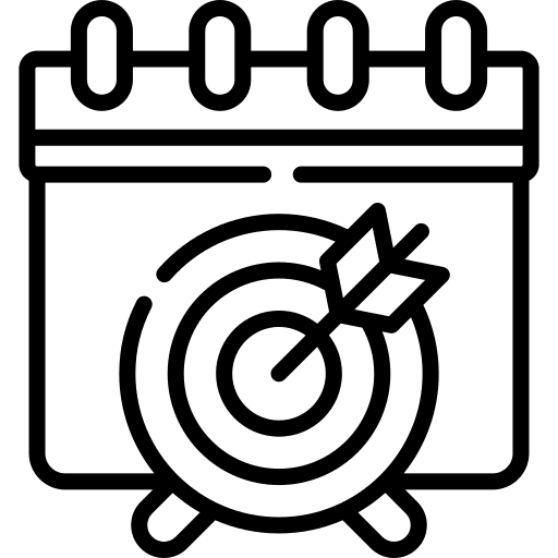 Target deadline target time icon