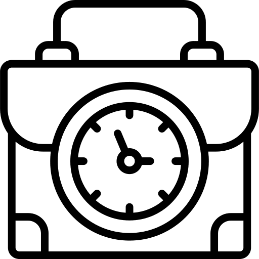 Work time working time work experience briefcase icon