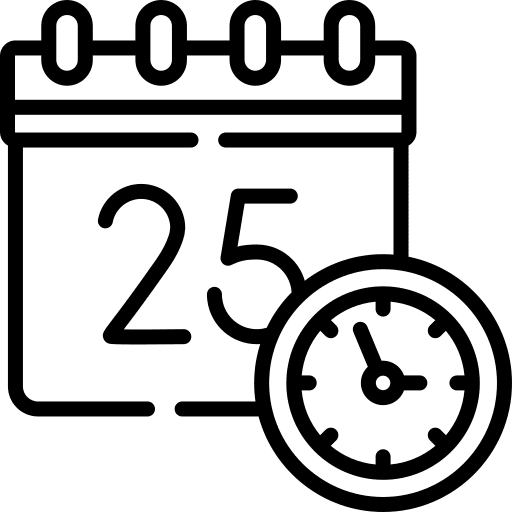 Calendar clock event schedule icon