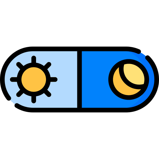 Day and night moon routine sun icon