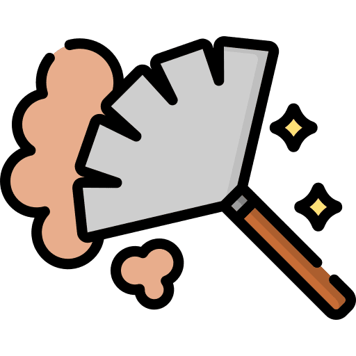 Feather duster furniture and household cleaner feather duster icon