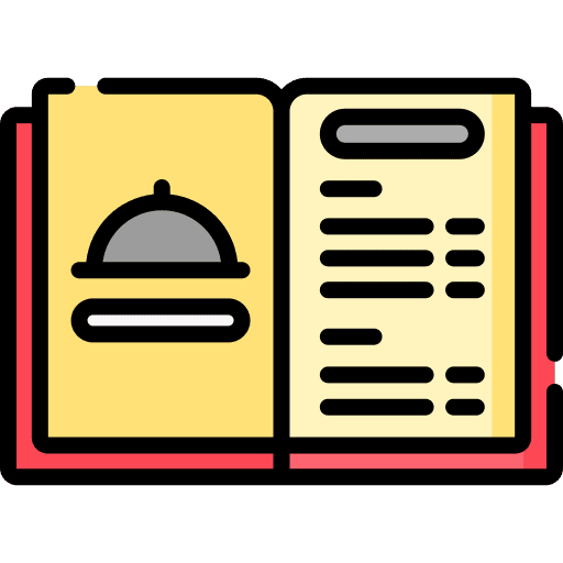 Menu meal food and restaurant bistro icon