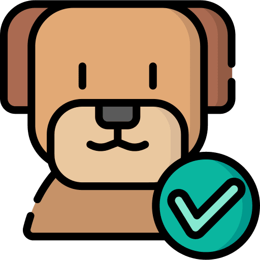 Pets allowed pets allowed tick dog icon