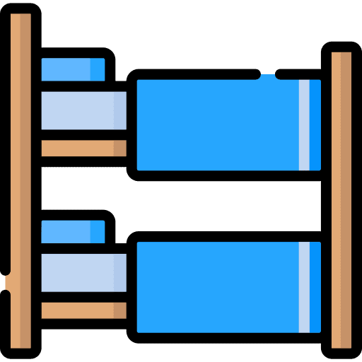 Bunk bed rest wellness bedroom icon