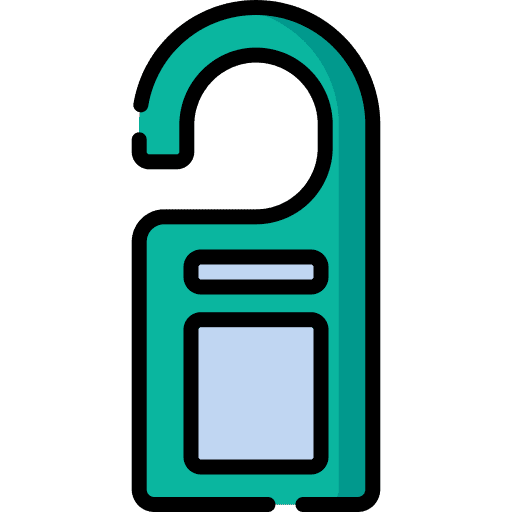 Door hanger do not disturb sign doorknob door hanger icon