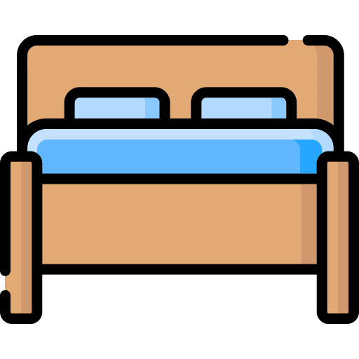 Double bed rest double bed sleep icon