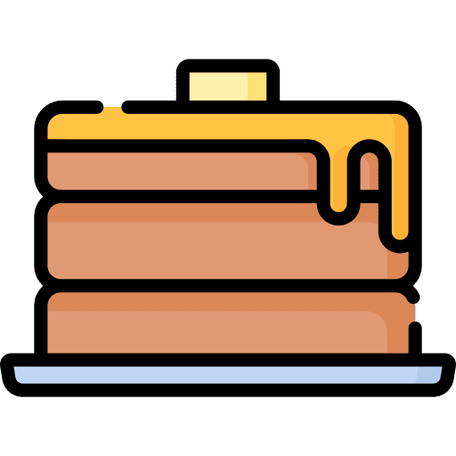 Pancakes food and restaurant sweet pancakes icon
