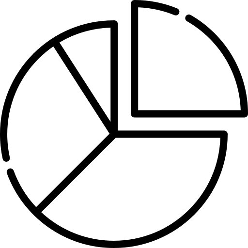 Pie chart chart graphical business and finance icon