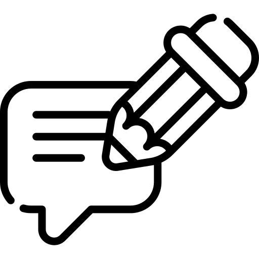 Revision writing revision communications icon