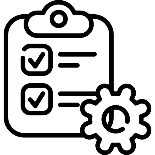 Specification business and finance management check list icon