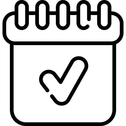 Successful available deadline attend icon