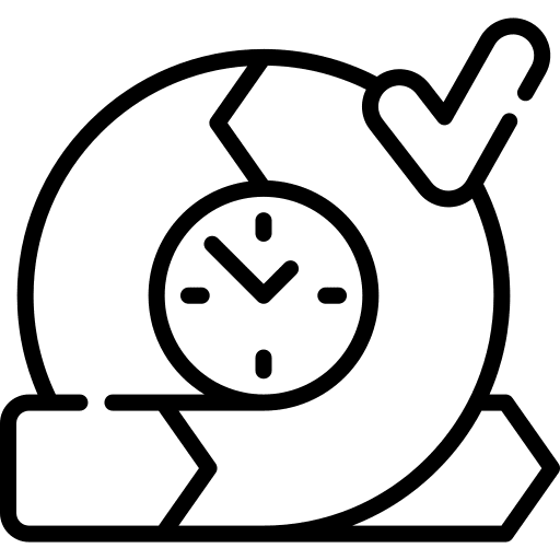 Agile clock methodology business icon