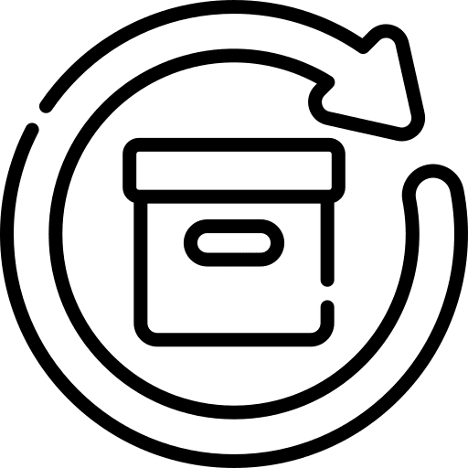 Renewal circular arrows project cardboard icon