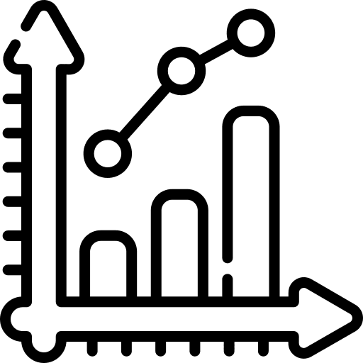 Bar chart report business graphic icon