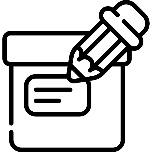 Box office material box archive icon