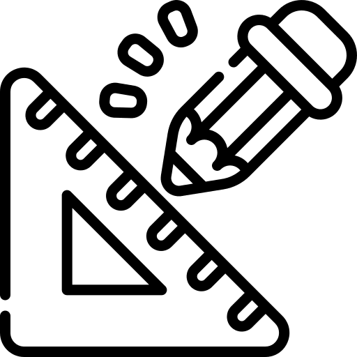 Design ruler education drawing icon