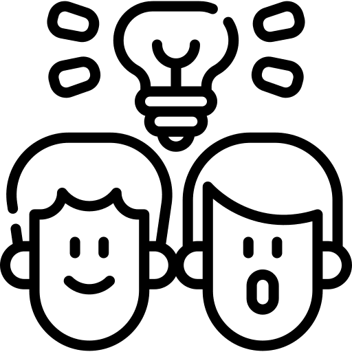 Idea teamwork collaboration business and finance icon
