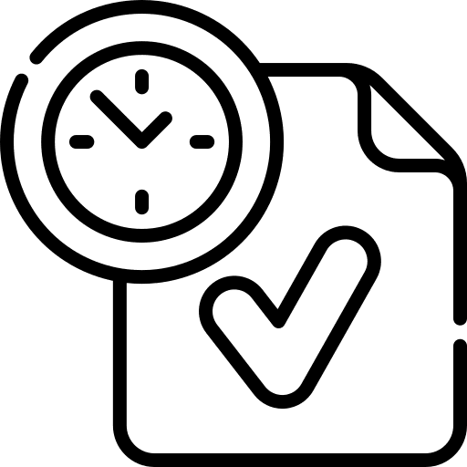 Time management clipboard commerce document icon