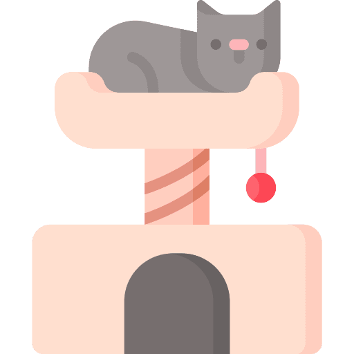 Cat house animals scratcher bed icon