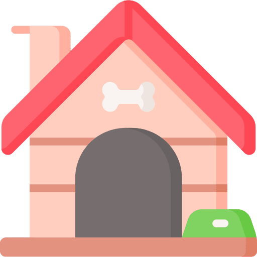 Dog house bone animals kennel icon