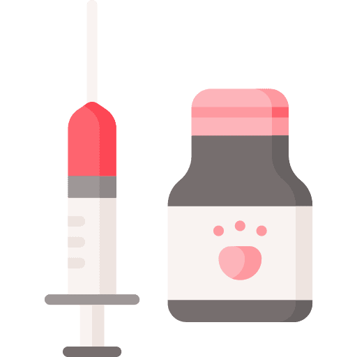 Injection medicine animals healthcare and medical icon