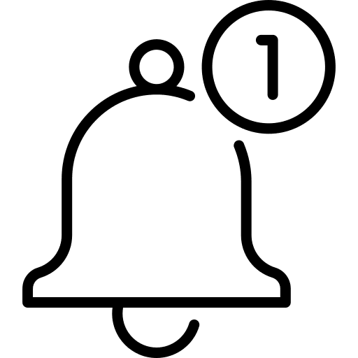 Bell interface notification alarm icon