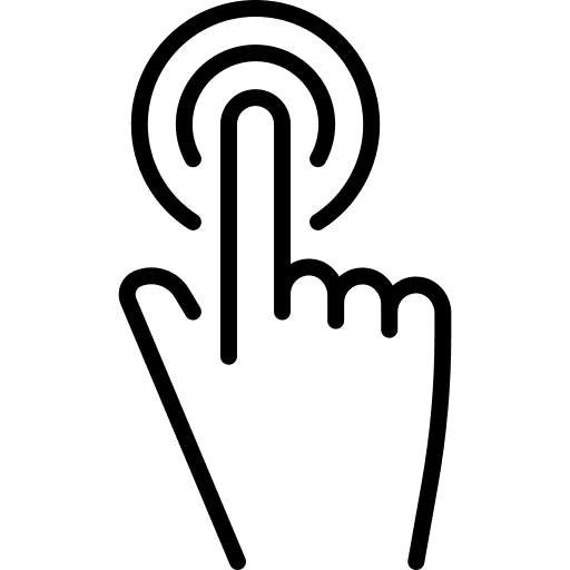 Touch click here touch pad screen touch icon