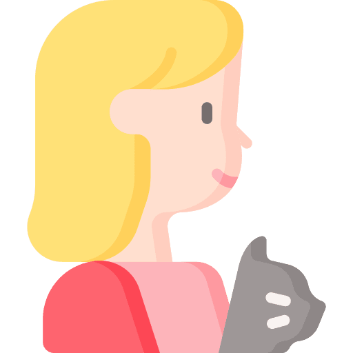 Woman love pet play with pet icon