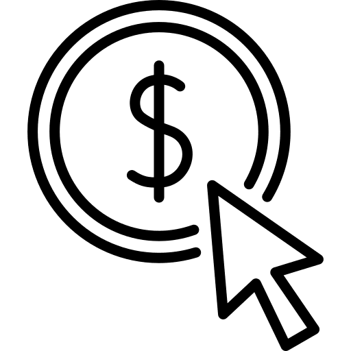 Dollar cursor cash money icon