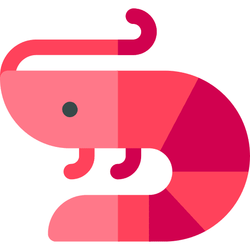 Shrimp shellfish food and restaurant animals icon