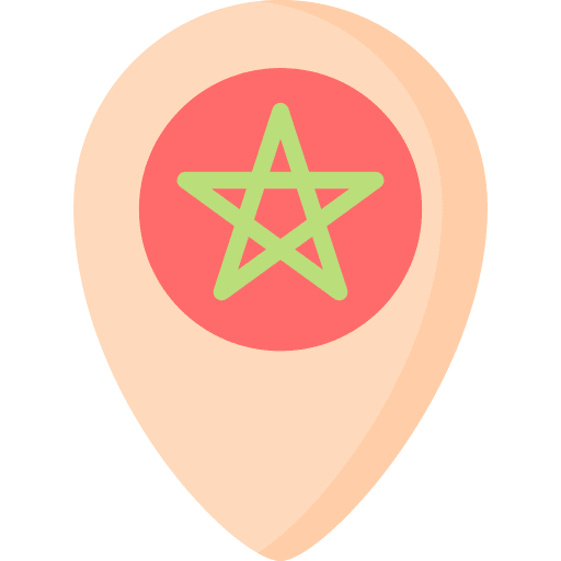 Morocco location map placeholder icon