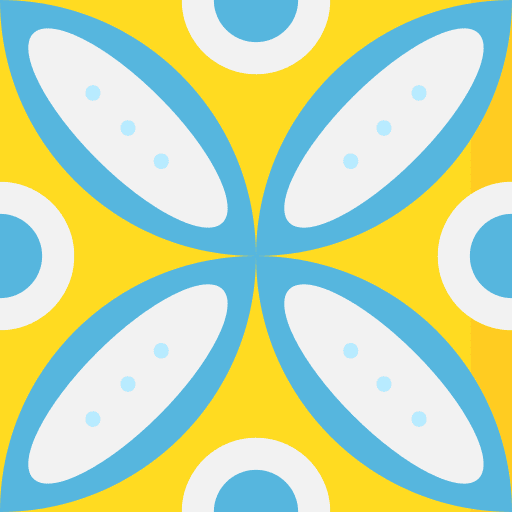 Tile art and design adornment tiles icon