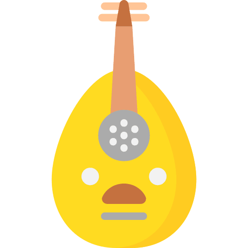 Laud musical instrument music and multimedia music icon