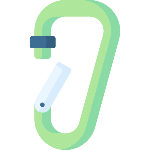 Carabiner adventure sports climbing carabiner icon